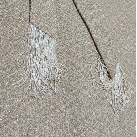 Vintage Metallic Belted Fringe Mini Dress Sleeveless Toni Todd Glam Date Night - Picture 7 of 7